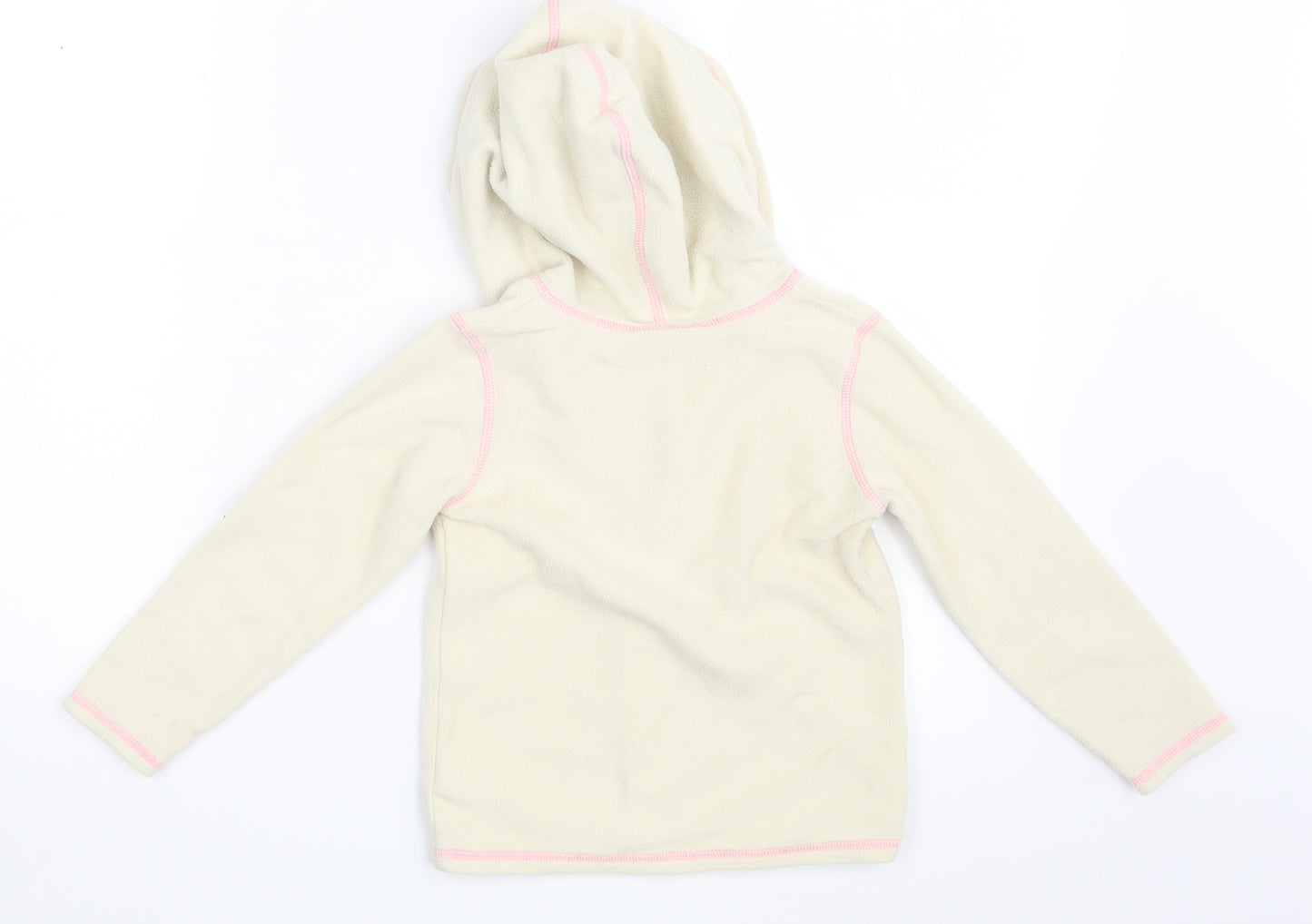 M&S Girls Ivory   Full Zip Hoodie Size 4-5 Years