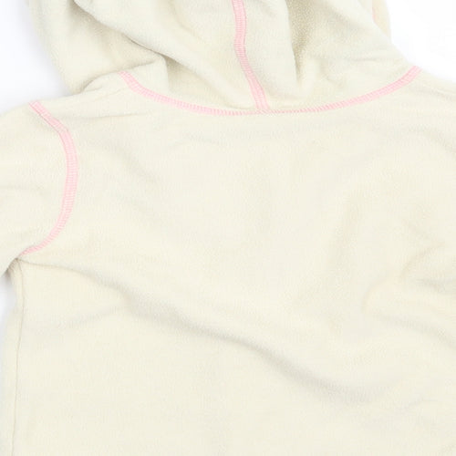 M&S Girls Ivory   Full Zip Hoodie Size 4-5 Years