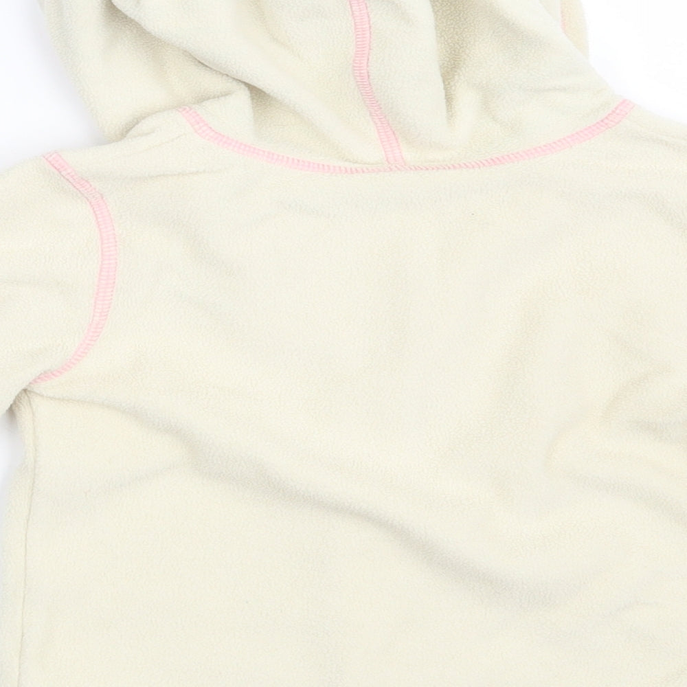 M&S Girls Ivory   Full Zip Hoodie Size 4-5 Years