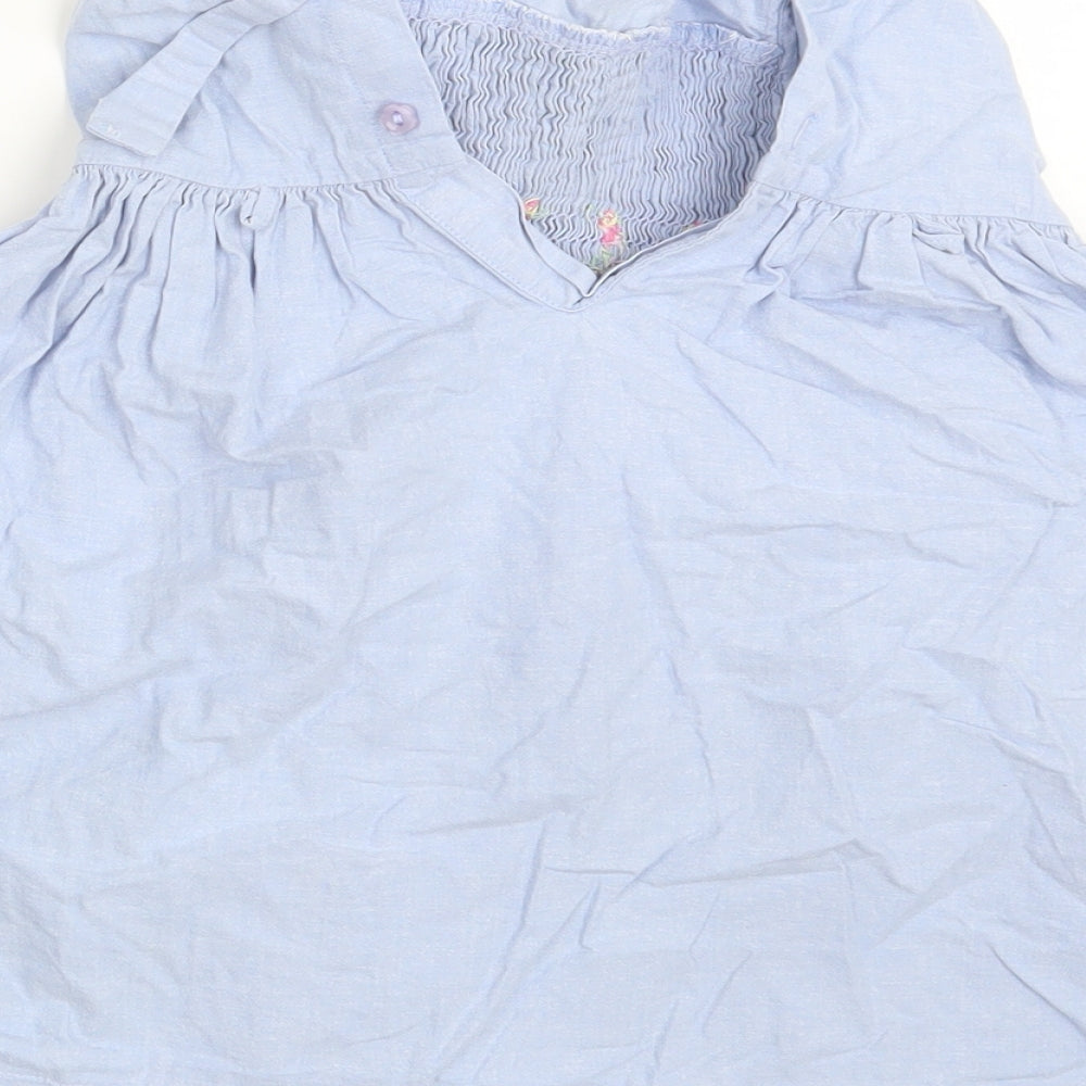 M&S Girls Blue Floral  A-Line  Size 2-3 Years