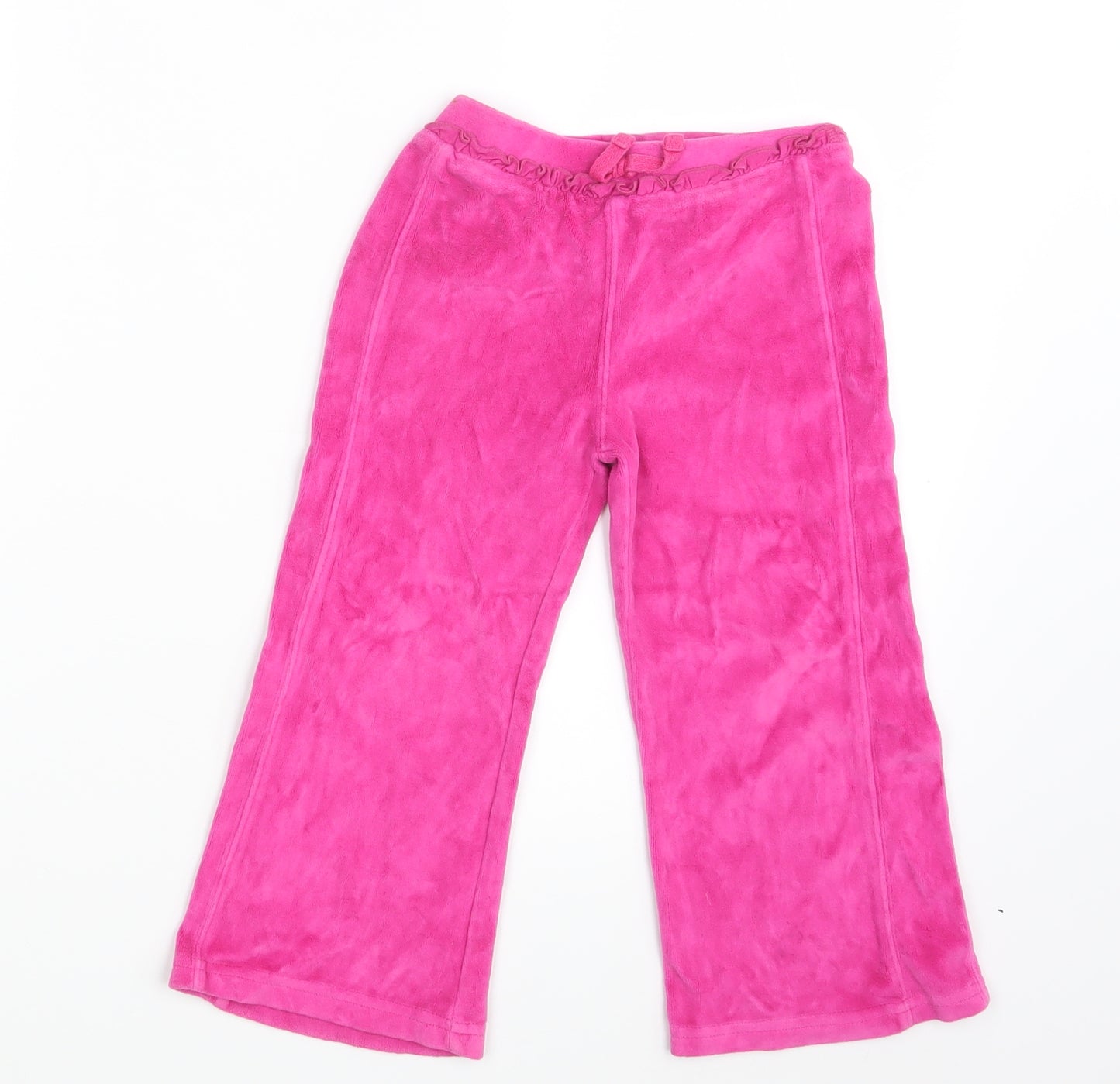 George Girls Pink  Velvet Bloomer Trousers Size 3-4 Years - Inside Leg 14 Inches