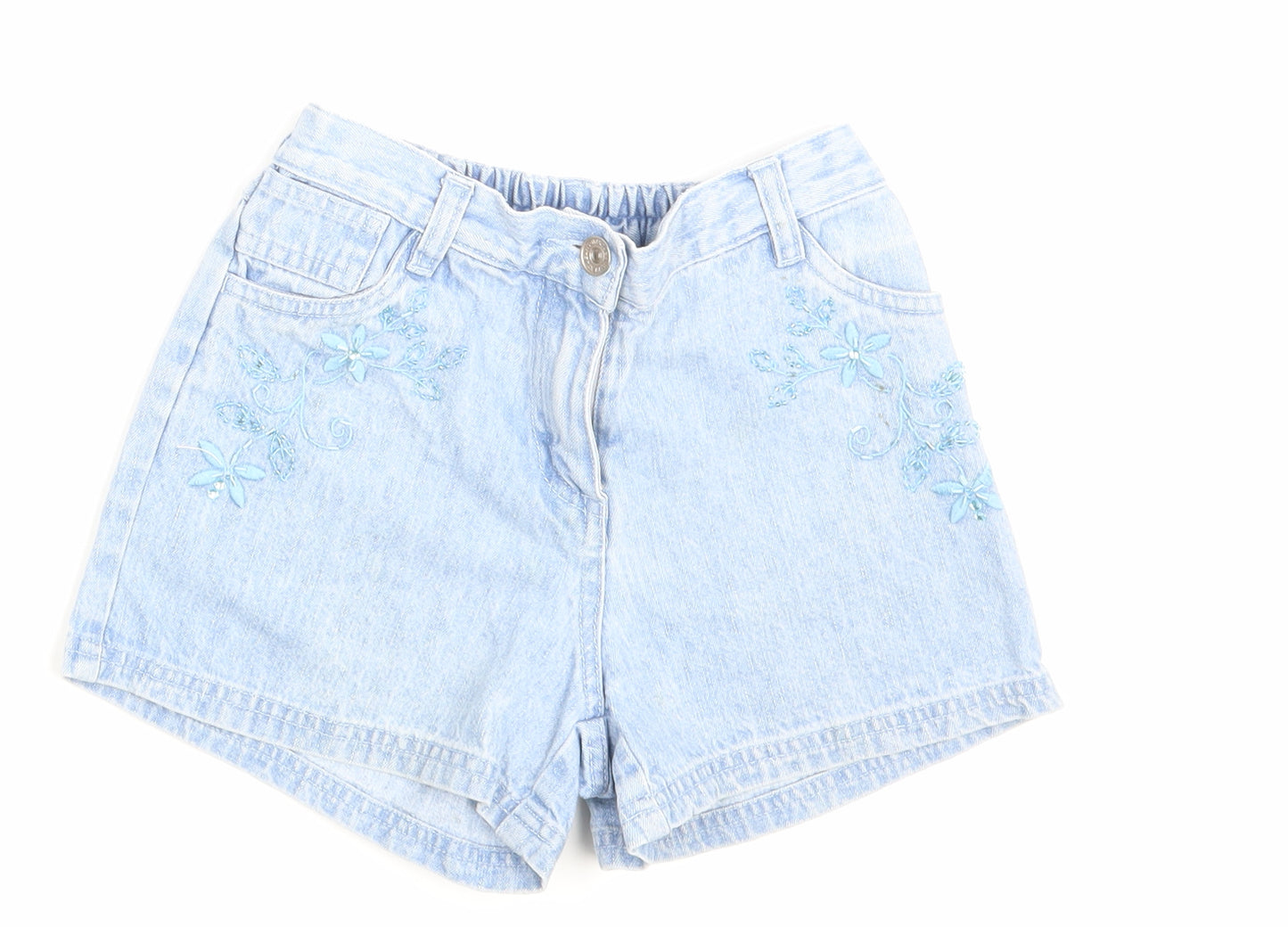 NEXT Girls Blue  Denim Hot Pants Shorts Size 8 Years