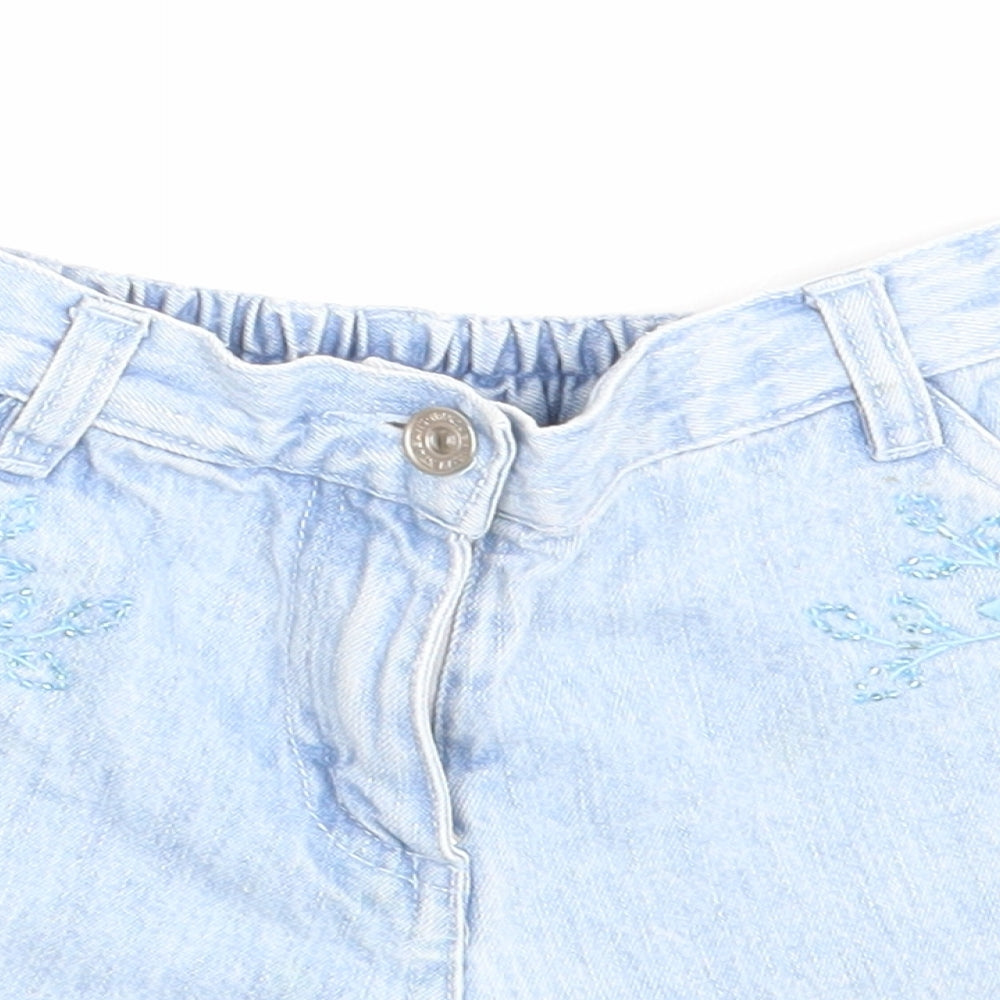 NEXT Girls Blue  Denim Hot Pants Shorts Size 8 Years