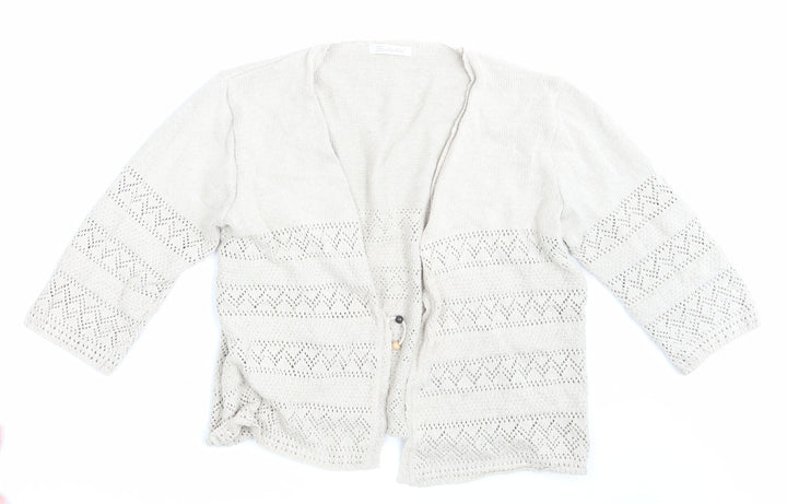 Berkertex Womens Beige Cardigan Jumper Size 14