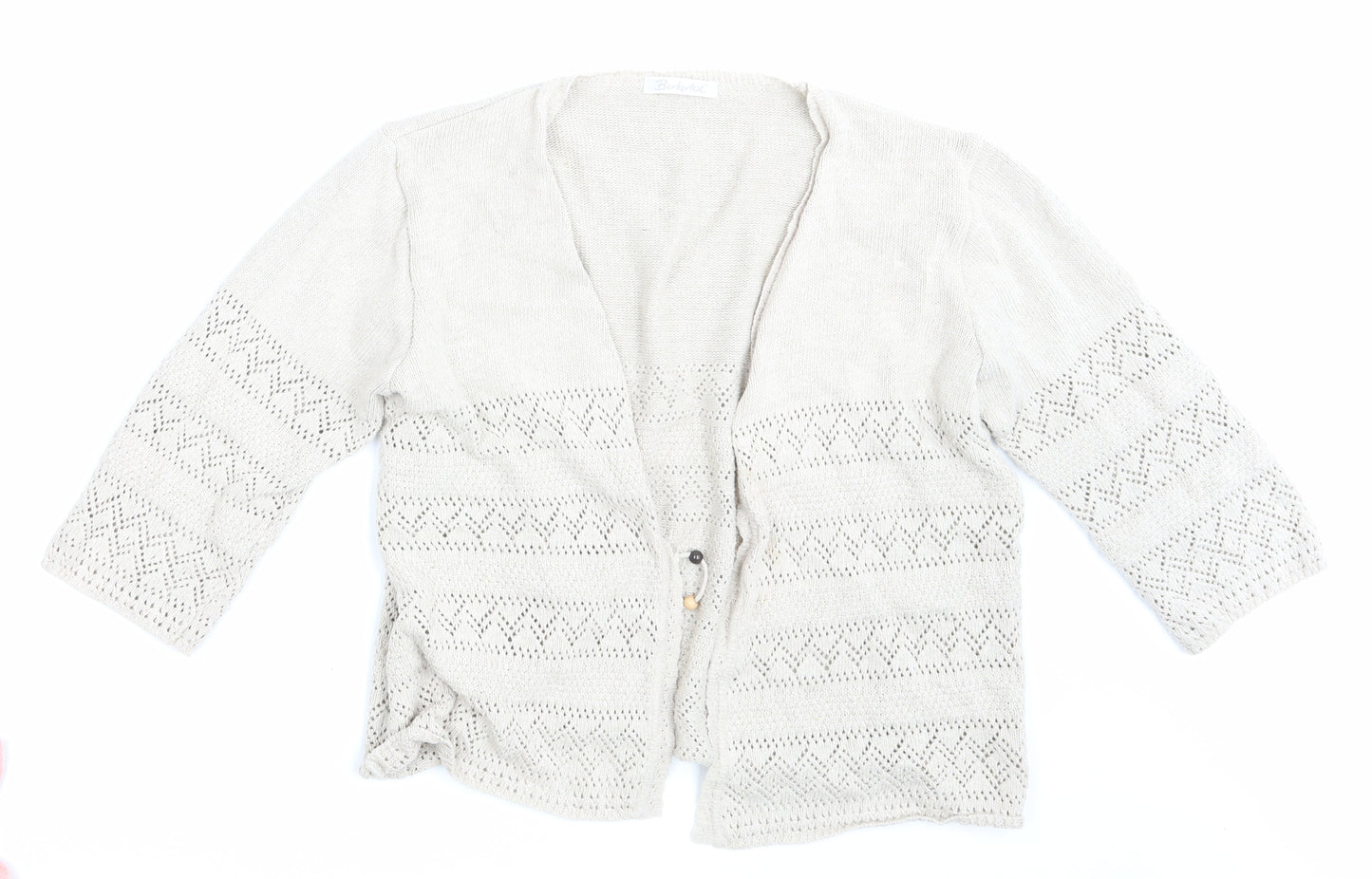 Berkertex Womens Beige   Cardigan Jumper Size 14