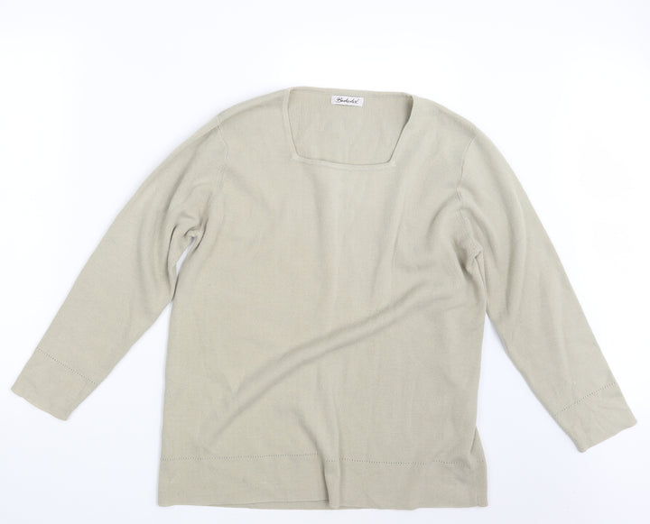 Berkertex Womens Beige Pullover Sweatshirt Size 14