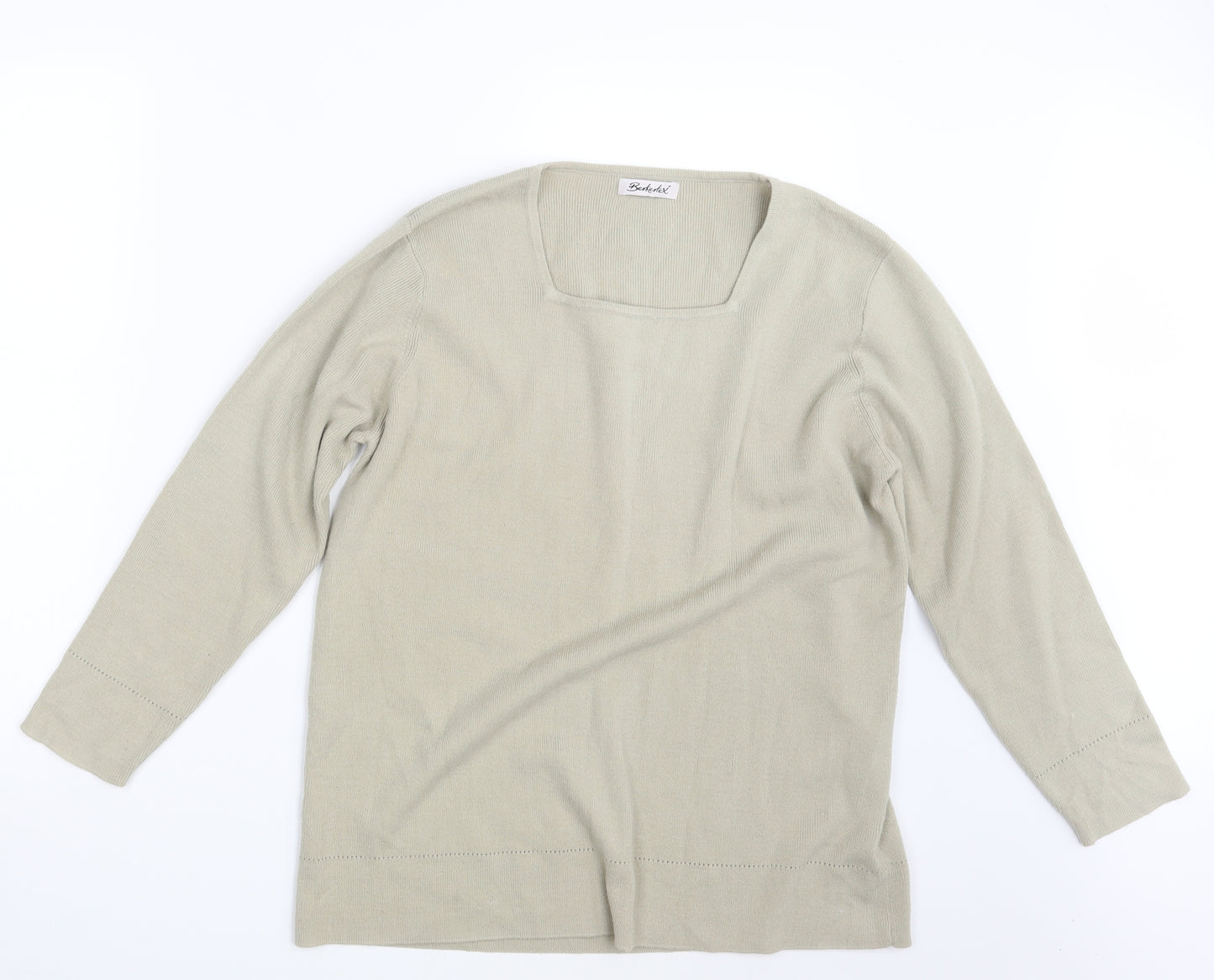 Berkertex Womens Beige   Pullover Sweatshirt Size 14