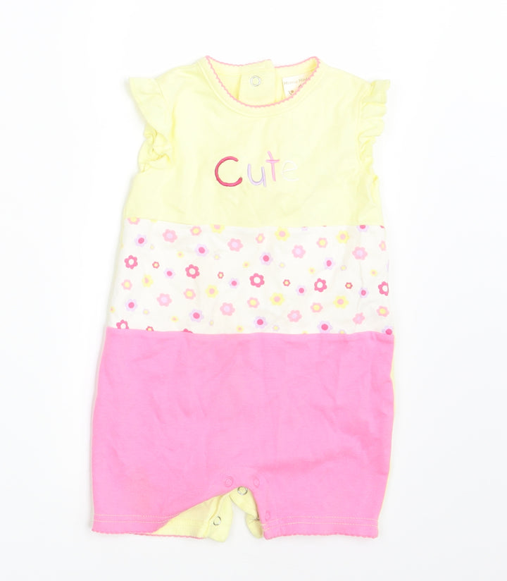 Morris Mouse Girls Multicoloured Floral  Babygrow One-Piece Size 3-6 Months  - Cute
