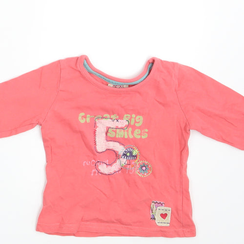 NEXT Girls Pink   Basic T-Shirt Size 6-9 Months