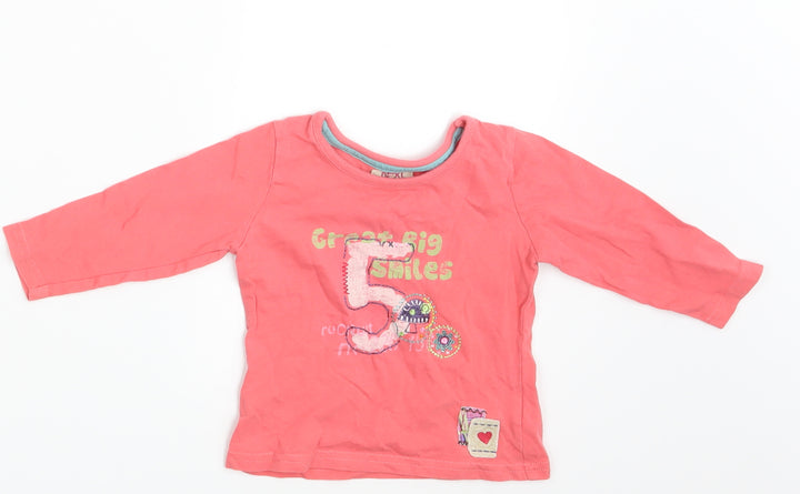 NEXT Girls Pink   Basic T-Shirt Size 6-9 Months