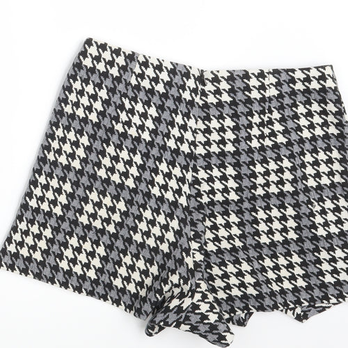 Topshop Womens Black Herringbone  Mini Skirt Size 10