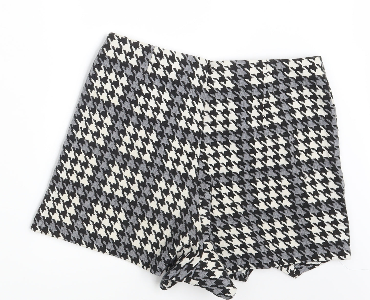 Topshop Womens Black Herringbone  Mini Skirt Size 10
