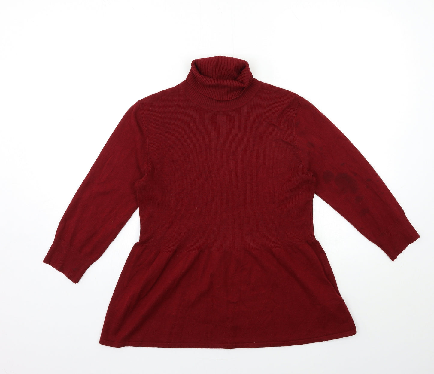 Marks and Spencer Womens Red  Knit Pullover Jumper Size 14