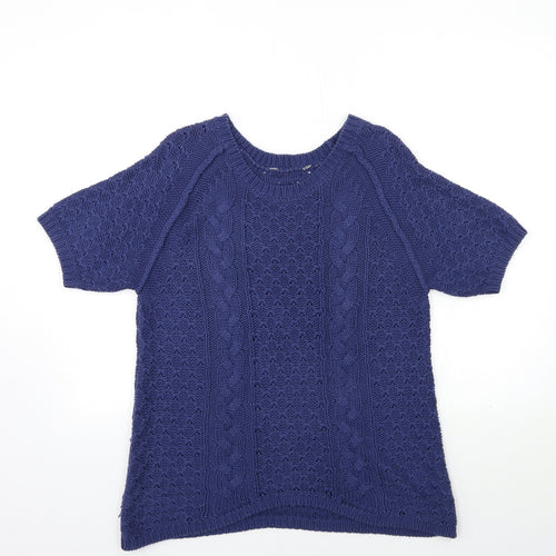 Dorothy Perkins Womens Blue  Knit Pullover Jumper Size 12