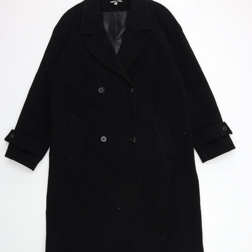 Klass Womens Black   Overcoat Coat Size 10
