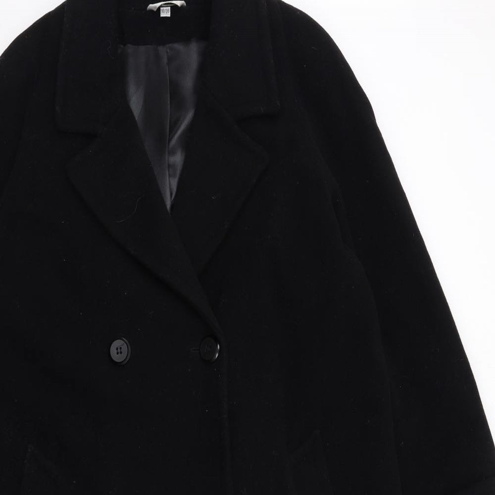 Klass Womens Black   Overcoat Coat Size 10