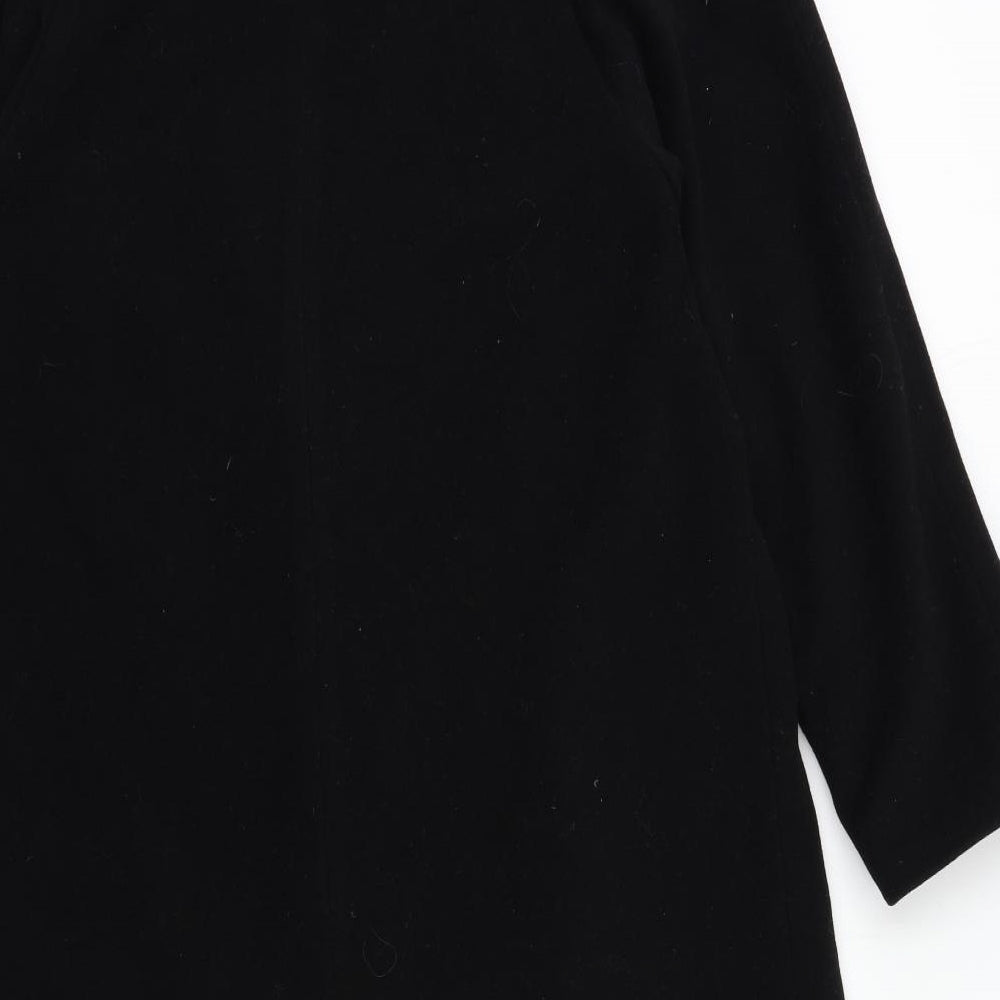 Klass Womens Black   Overcoat Coat Size 10