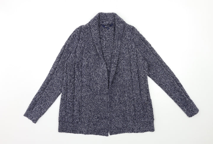 Maine Womens Blue Knit Cardigan Jumper Size 10