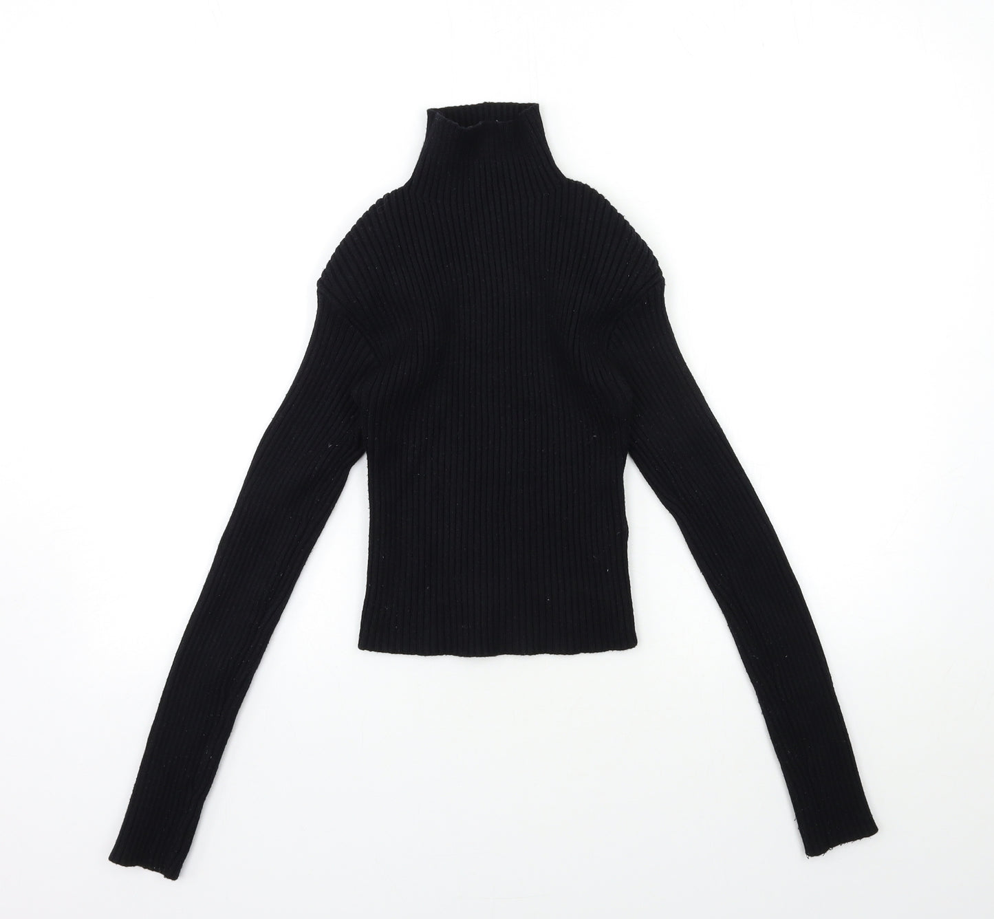 Zara Womens Black  Knit Pullover Jumper Size S