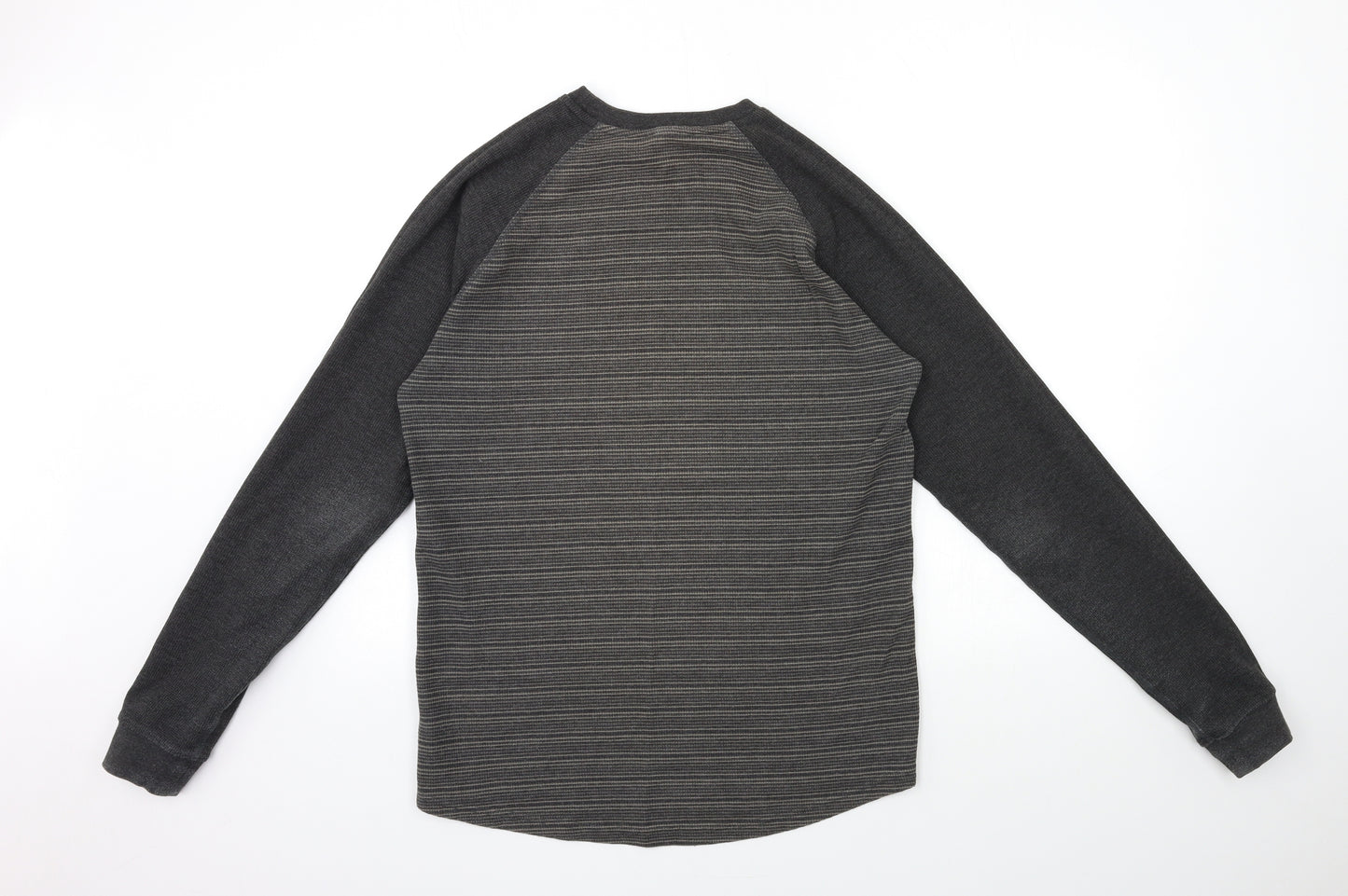 Mountain Warehouse Mens Green Striped  Pullover Sweatshirt Size L