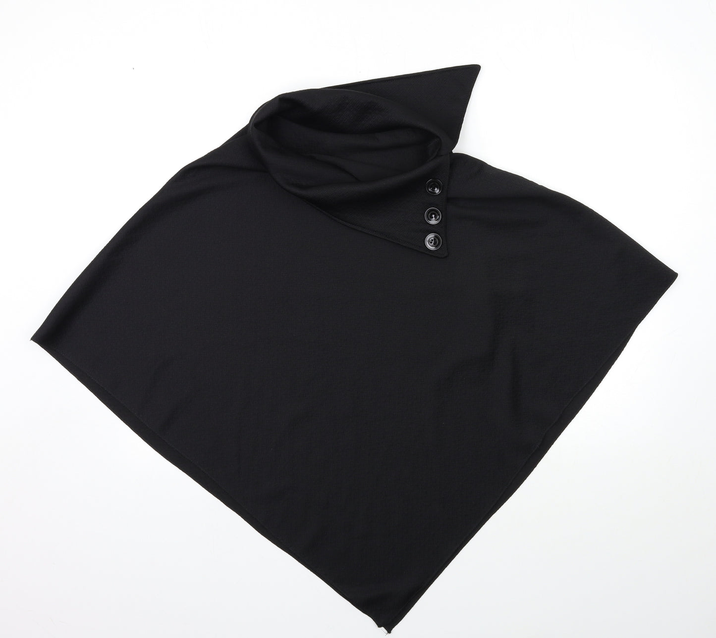 Preworn Womens Black   Jacket Coat One Size  - poncho