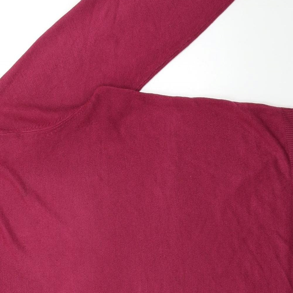 Atlantic Bay Womens Pink  Knit Pullover Jumper Size 2XL