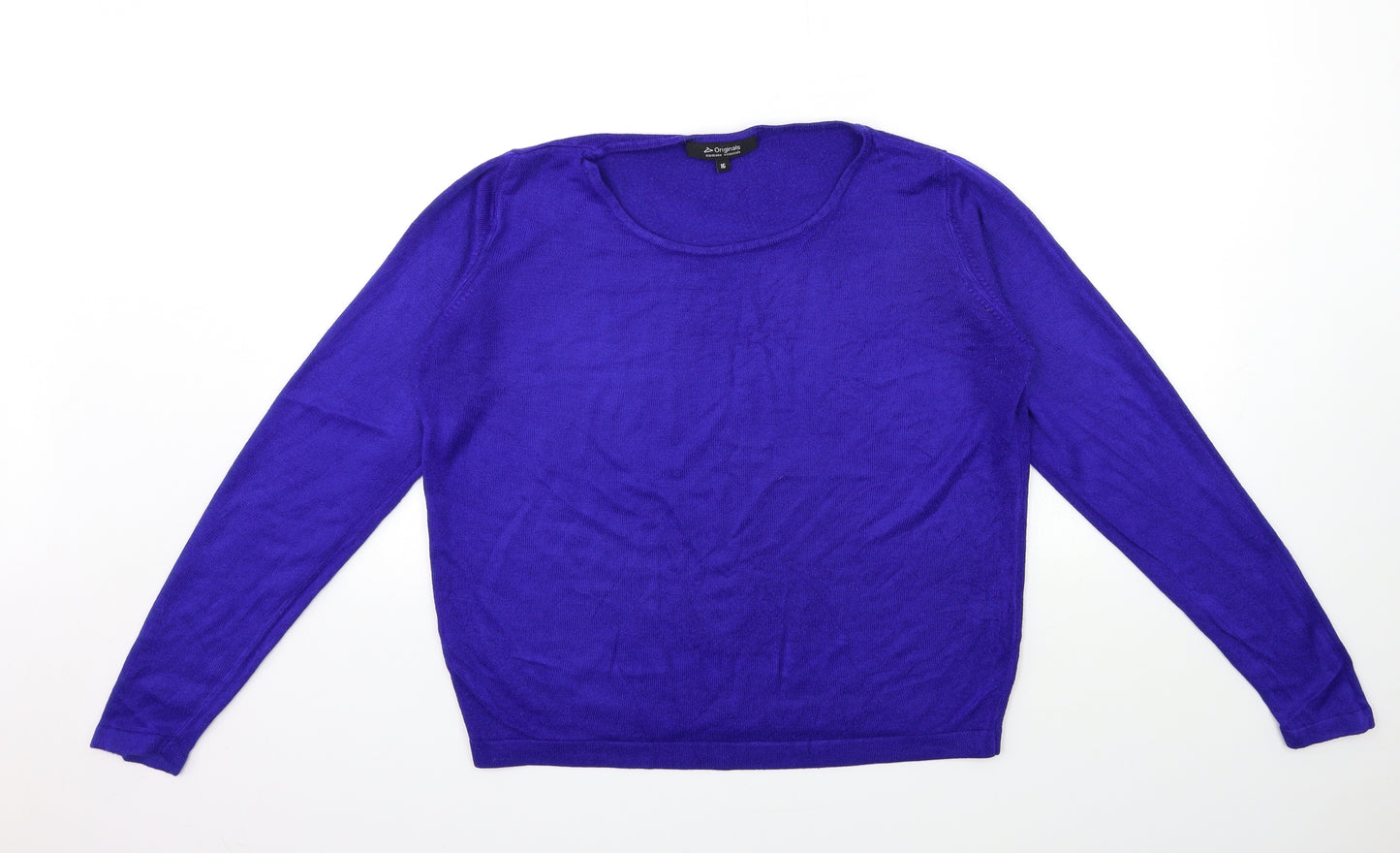 ORIGINALS Womens Blue  Knit Pullover Jumper Size 16
