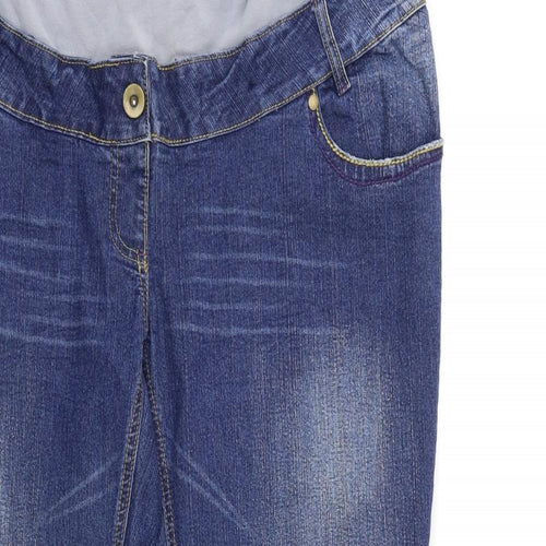 FunMum Womens Blue  Denim Flared Jeans Size 2XL L31 in