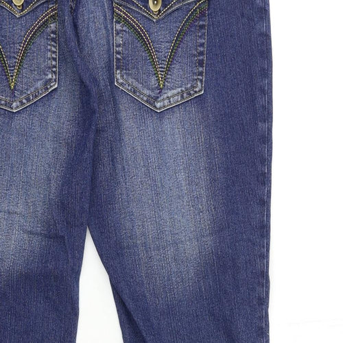 FunMum Womens Blue  Denim Flared Jeans Size 2XL L31 in