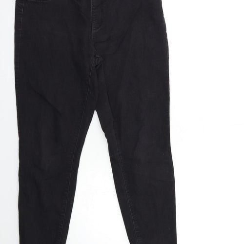 Denim & Co. Womens Black  Denim Jegging Jeans Size 14 L27 in