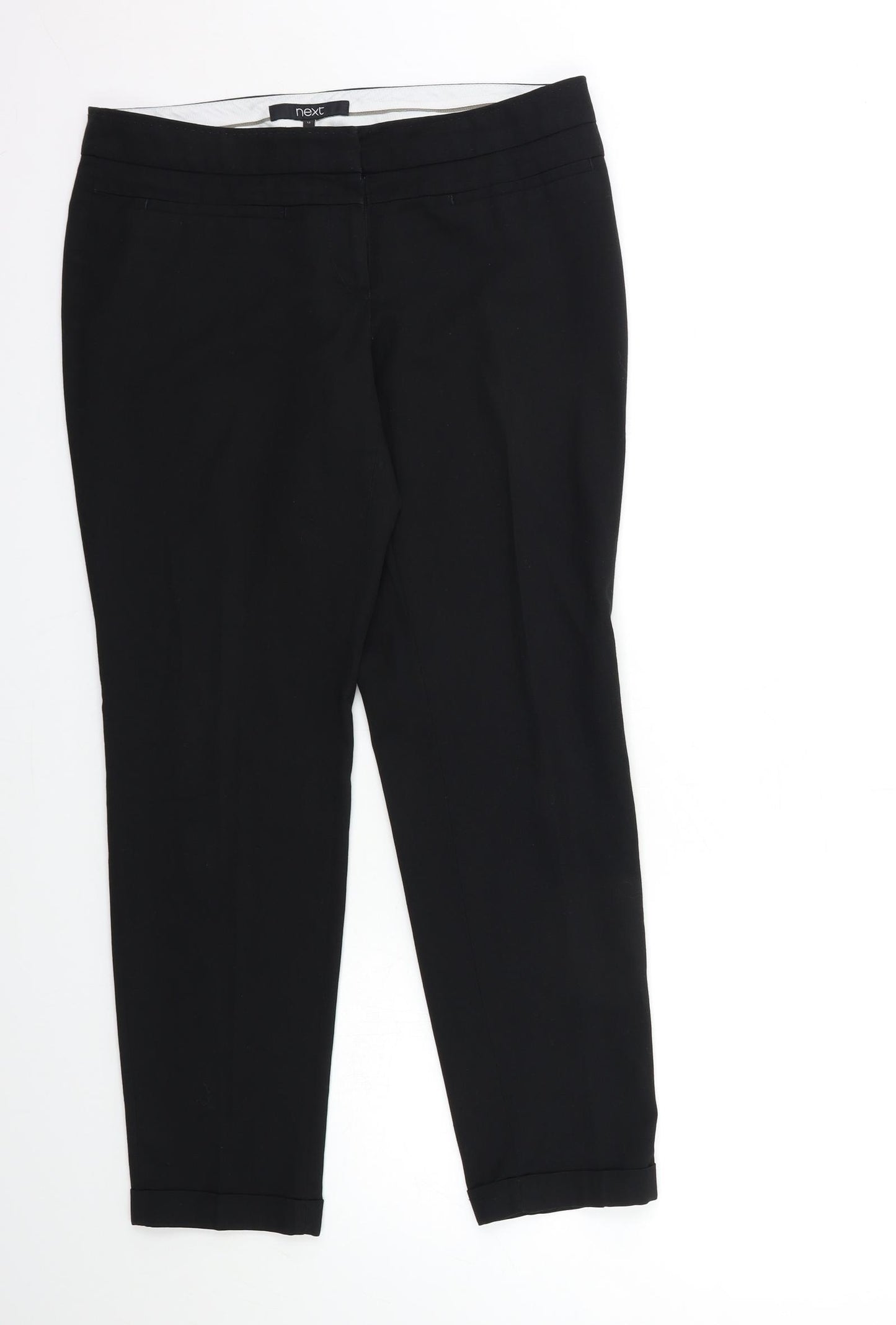 NEXT Womens Black   Trousers  Size 12 L28 in