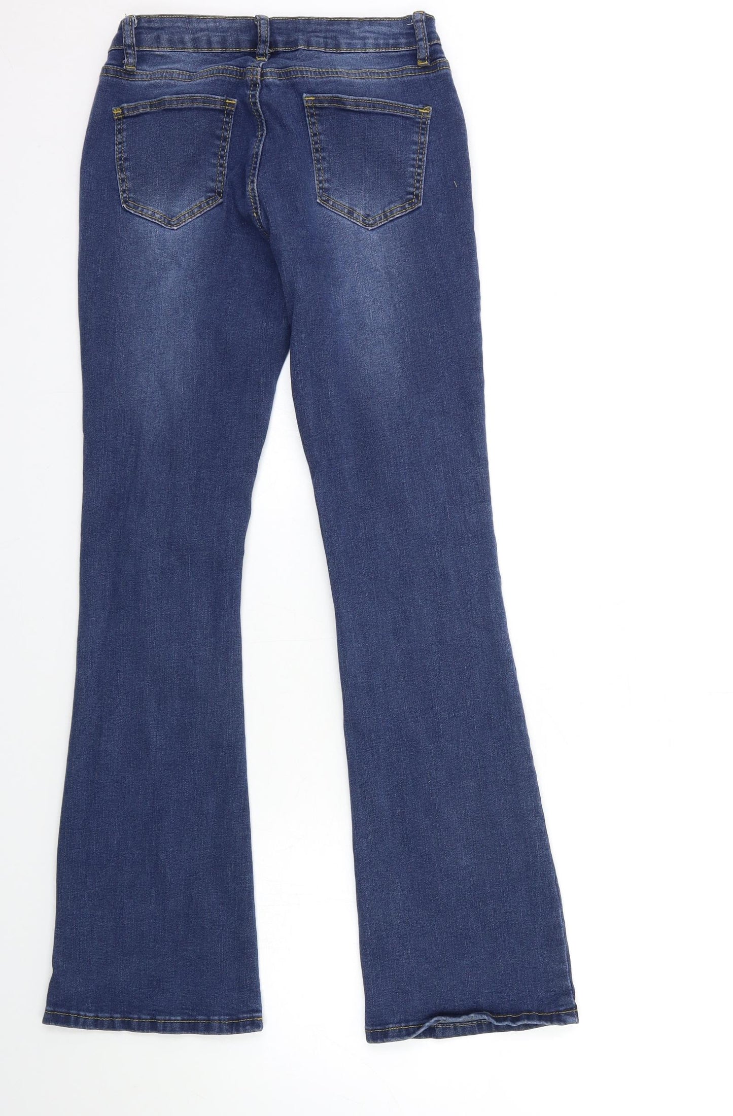 SheIn Womens Blue  Denim Flared Jeans Size S L30 in