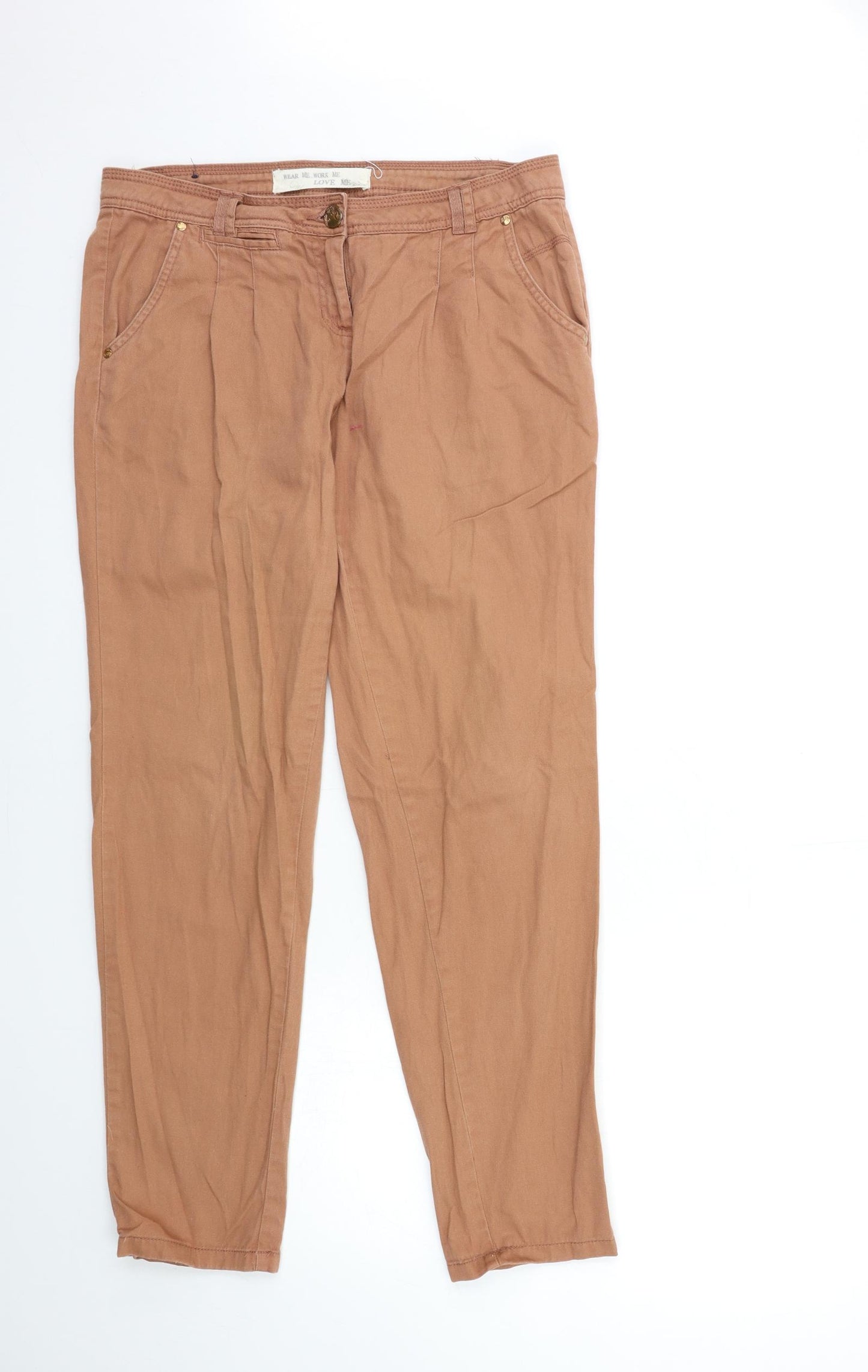 New Look Womens Brown  Denim Straight Jeans Size 12 L30 in