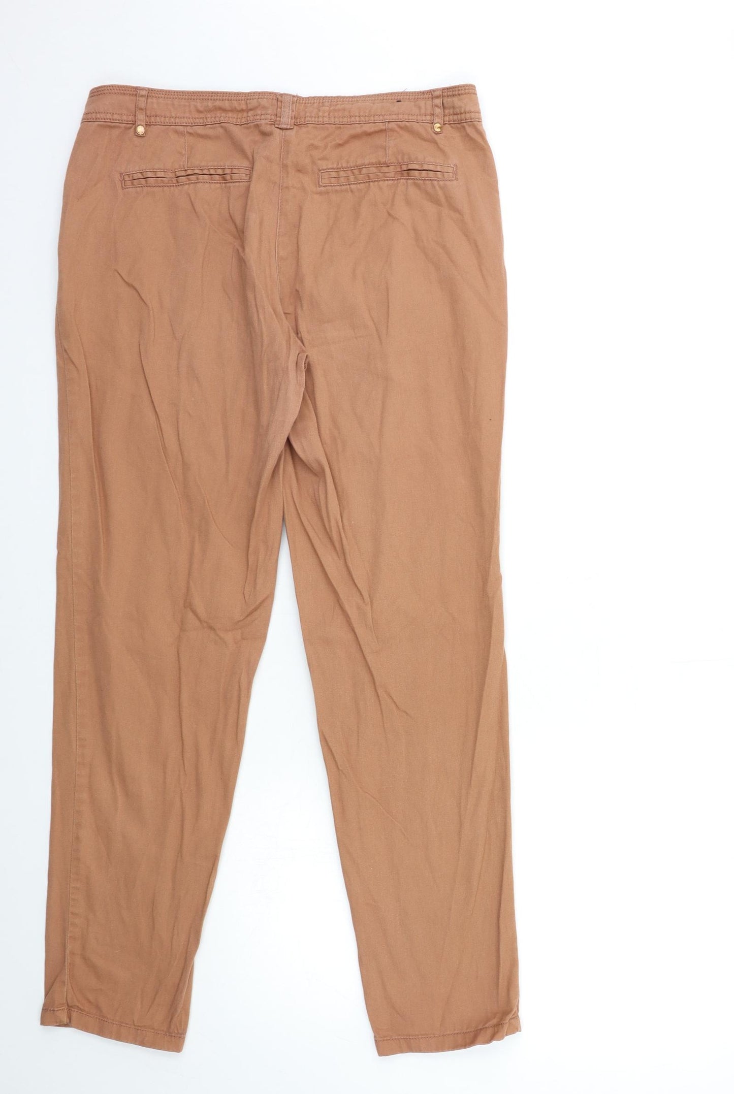 New Look Womens Brown  Denim Straight Jeans Size 12 L30 in