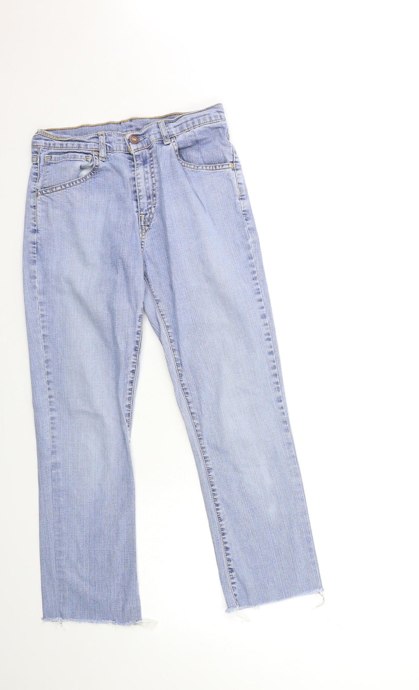 Levi's Womens Blue  Denim Straight Jeans Size 26 in L26 in