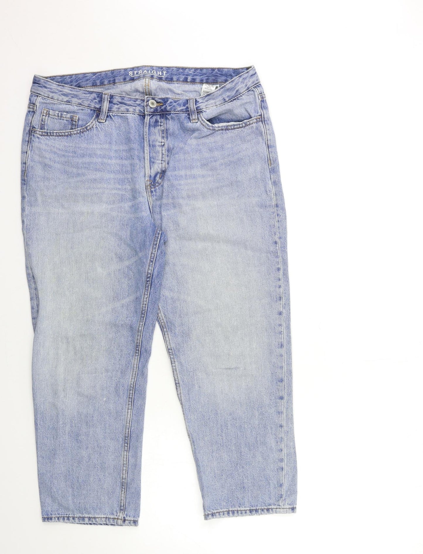 Marks and Spencer Womens Blue  Denim Cropped Jeans Size 14 L24 in