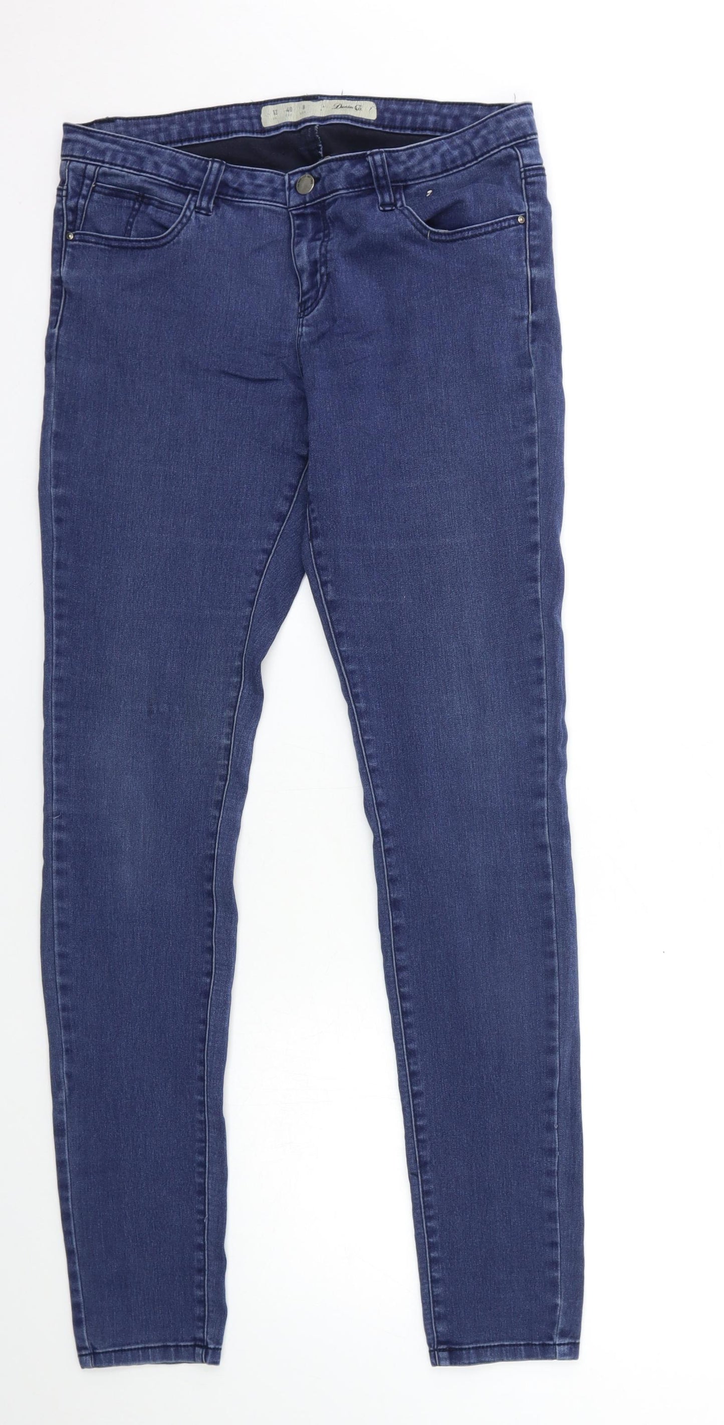 Denim & Co. Womens Blue  Denim Skinny Jeans Size 12 L31 in