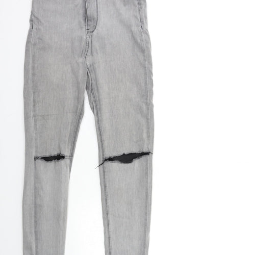 New Look Womens Grey  Denim Skinny Jeans Size 8 L28 in