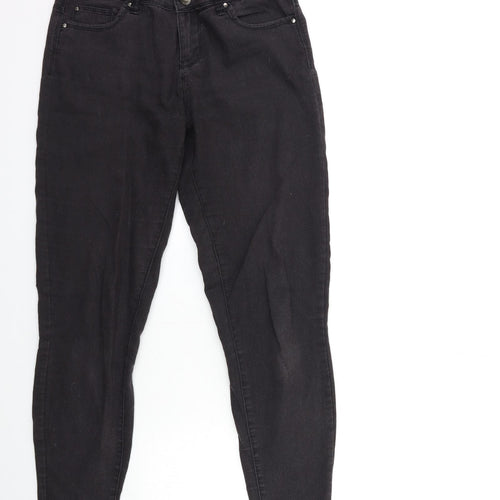 Denim & Co. Womens Grey  Denim Skinny Jeans Size 10 L30 in