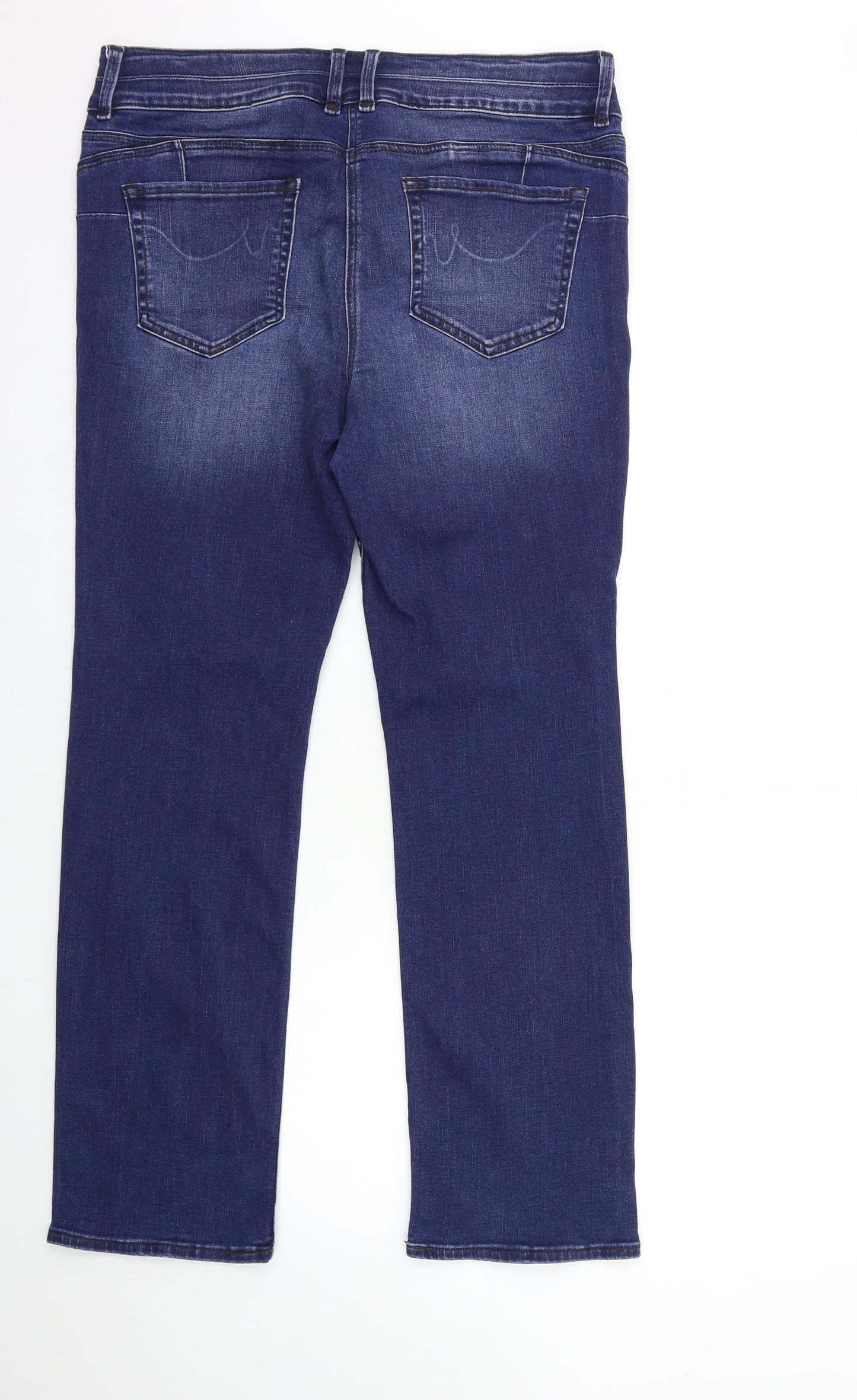 NEXT Womens Blue  Denim Straight Jeans Size 16 L30 in