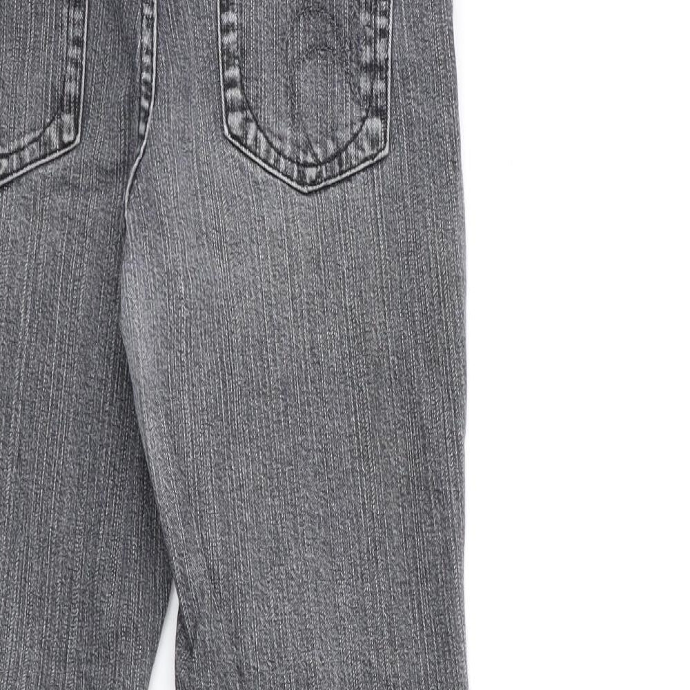 Per Una Womens Grey  Denim Flared Jeans Size 8 L26 in