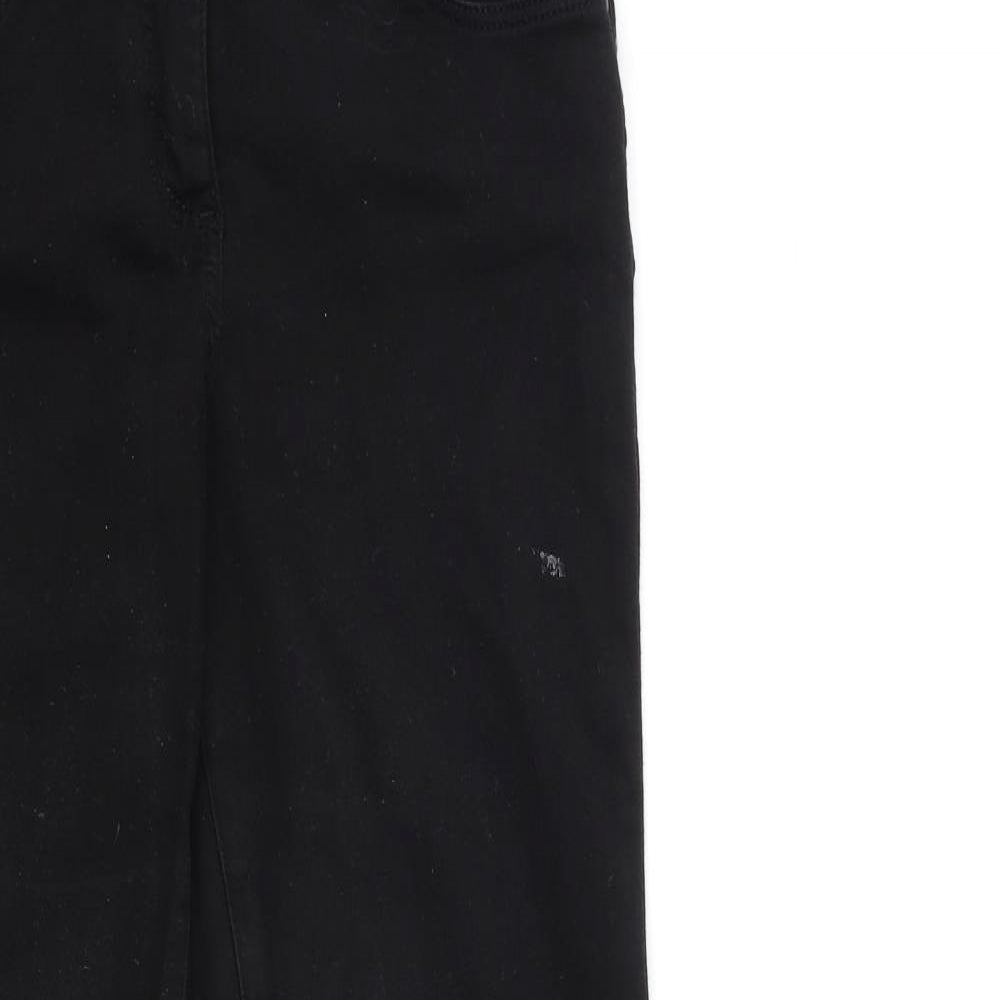 NEXT Womens Black  Denim Flared Jeans Size 12 L30 in
