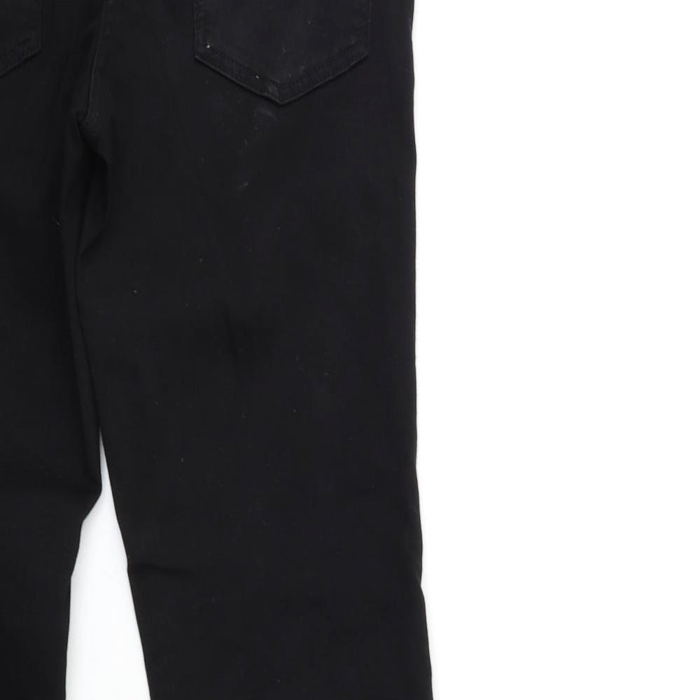 NEXT Womens Black  Denim Flared Jeans Size 12 L30 in