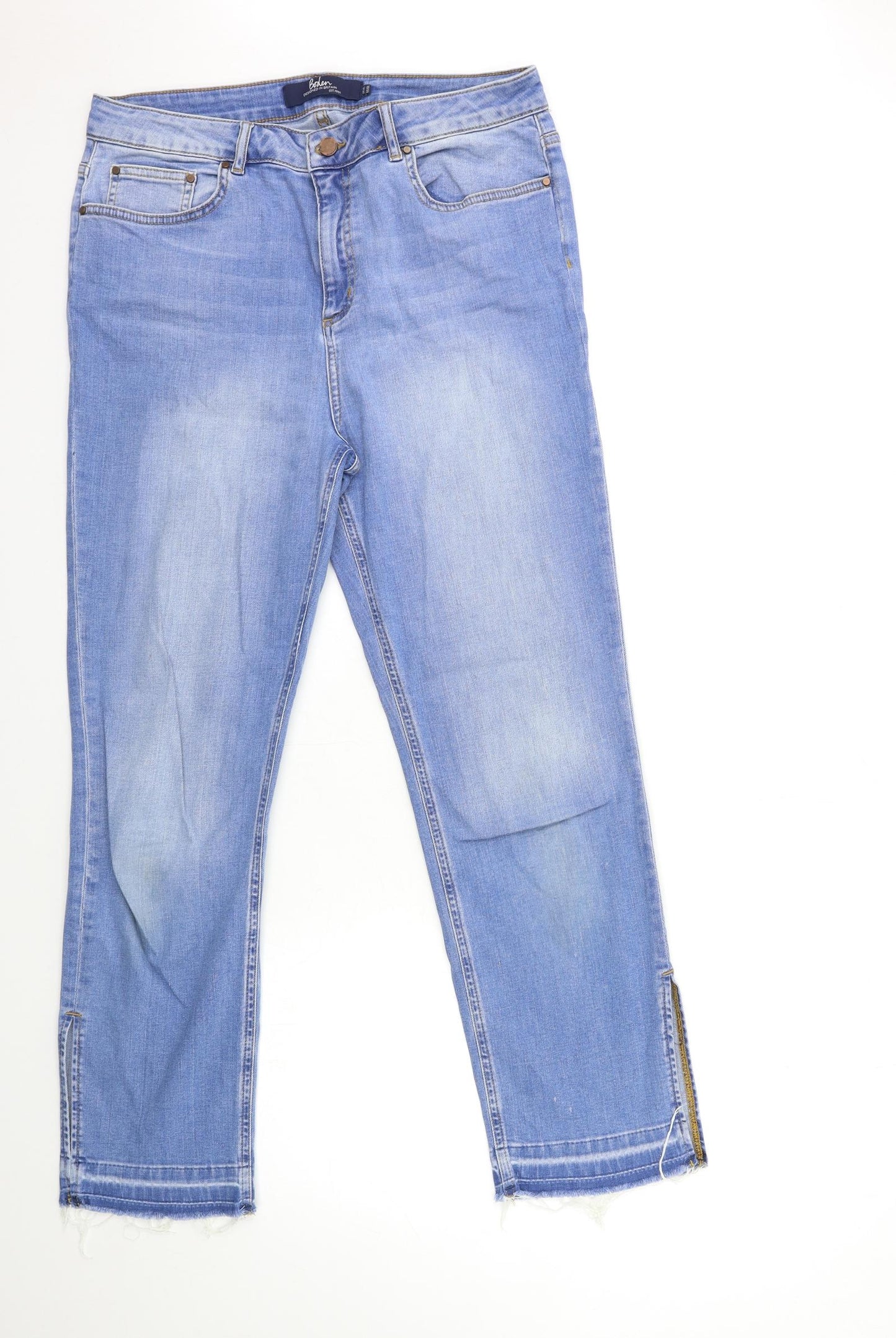 Boden Womens Blue  Denim Cropped Jeans Size 14 L28 in