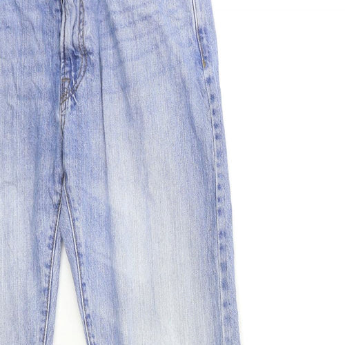 Marks and Spencer Womens Black  Denim Straight Jeans Size 32 in L29 in