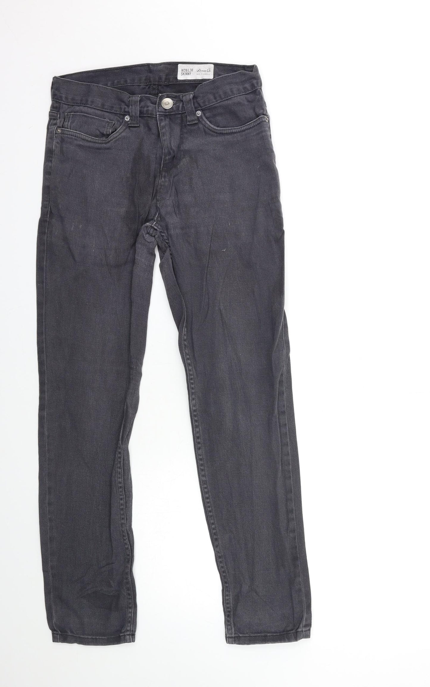 Denim & Co. Mens Grey  Denim Straight Jeans Size 28 in L30 in