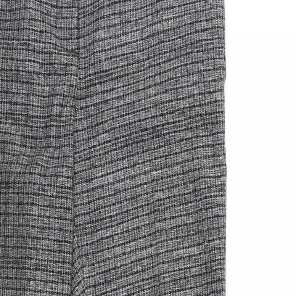 TU Womens Grey Check  Trousers  Size 12 L28 in