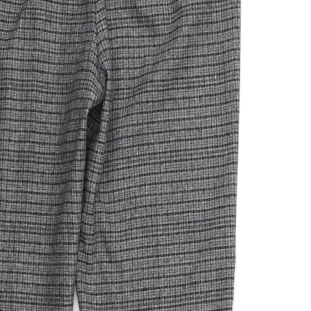 TU Womens Grey Check  Trousers  Size 12 L28 in