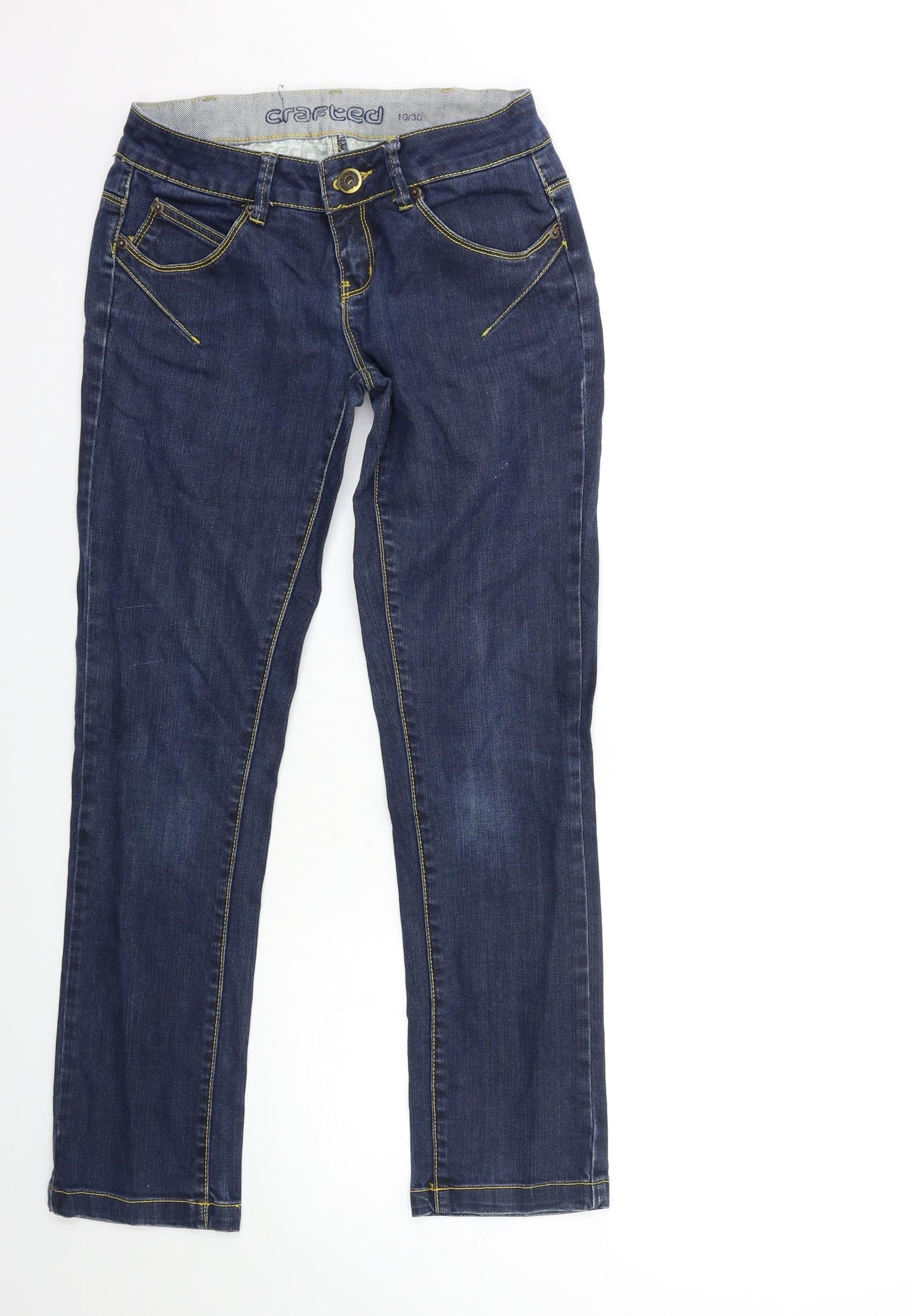 Crafted Womens Blue  Denim Straight Jeans Size 10 L30 in