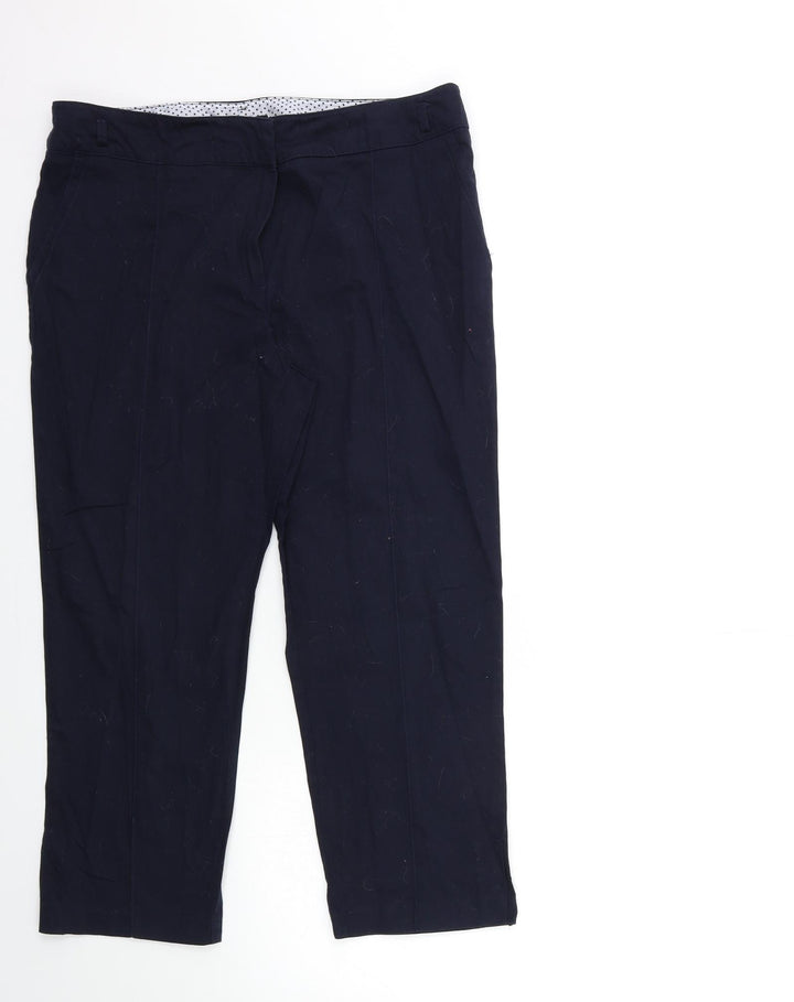 M&Co Womens Blue Trousers Size 14 L23 in